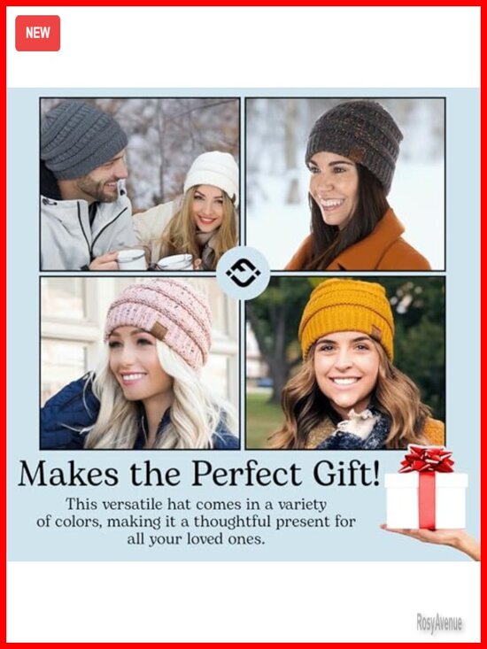 Slouchy Knit Skull Cap Beanie Winter Hat main image 5